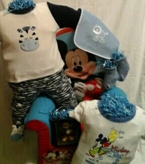 Boys Mickey Mouse Soft Chair Baby Basket