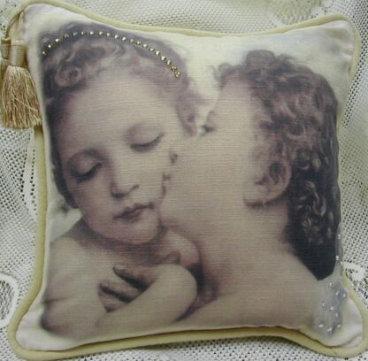 First Kiss Swarovski Crystal Pillow
