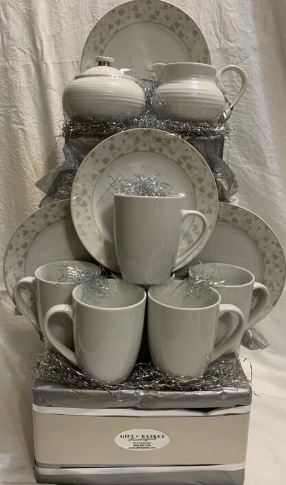 Mug and Dessert set delight in grey color